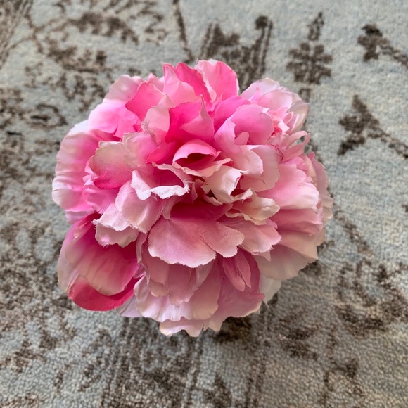 7" Faux Peony in Bubble Vase - Picture 5 of 5